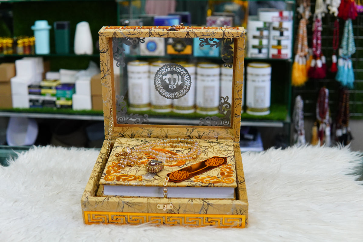 Skin Texture Acrylic Quran Pak Set with Jaynamaz