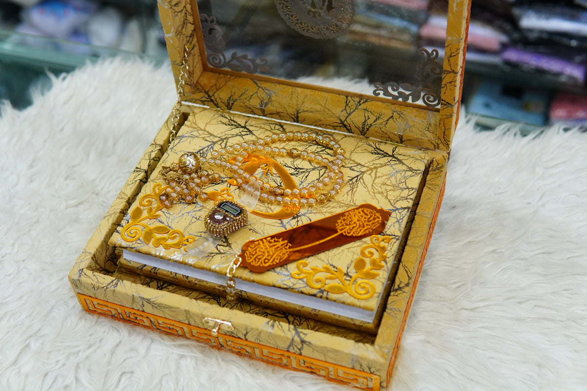 Skin Texture Acrylic Quran Pak Set with Jaynamaz
