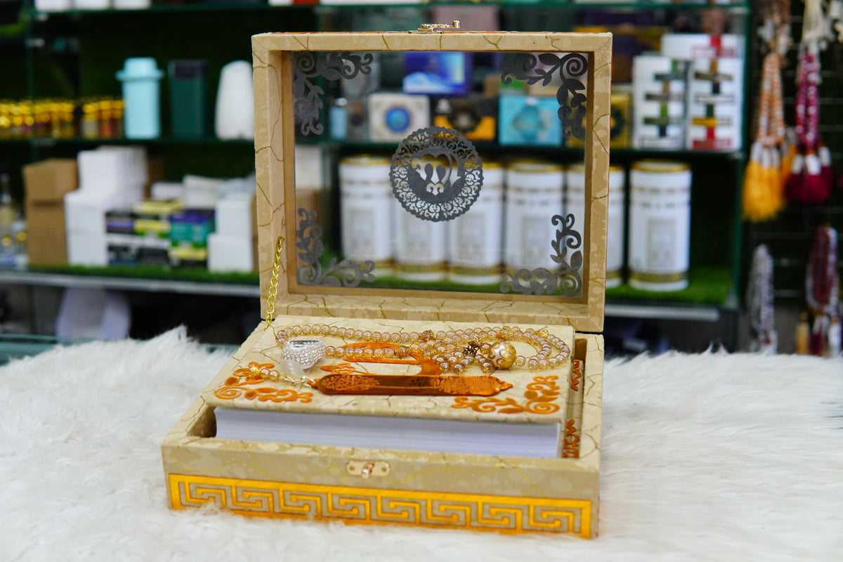 Skin Texture Acrylic  Quran Pak Set with Jaynamaz