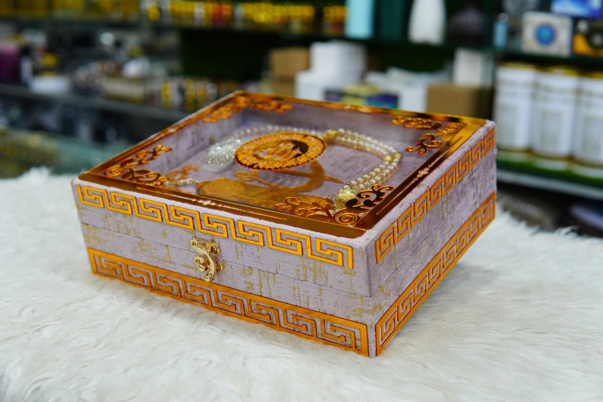 Pink Texture Acrylic Quran Pak Set with Jaynamaz