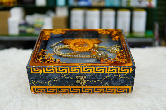 Grey Texture Acrylic Quran Pak Set with Jaynamaz
