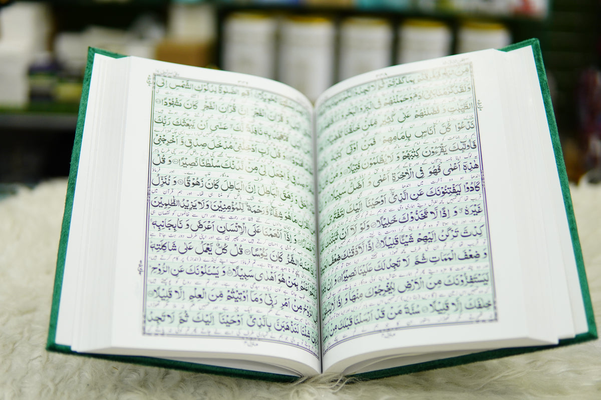 Makhzan-e-Mubarak Green Quran With Jayenamaz Set